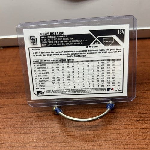 Eguy Rosario RC 2023 Topps Chrome Silver Refractor Rookie Card#184 Pad