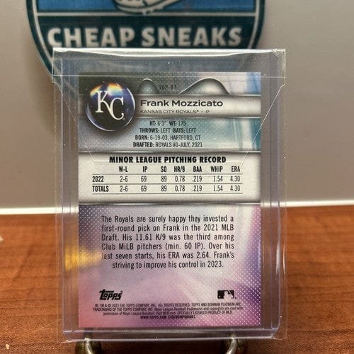 2023 Bowman Platinum #TOP-87 Frank Mozzicato Top Prospects Ice Foil