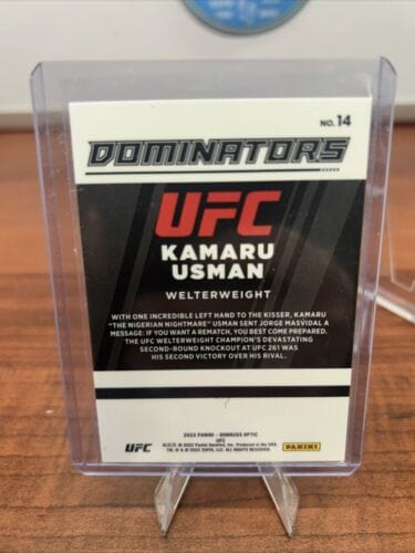 2022 Donruss Optic UFC #14 Kamaru Usman Welterweight Dominators Insert