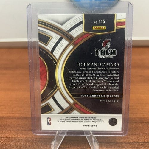 2023-24 Panini Select #115 Toumani Camara Premier Tectonic Prizm Rooki