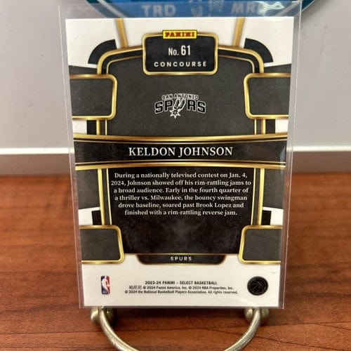 Keldon Johnson 2023-24 Panini Select Blue #61 Spurs