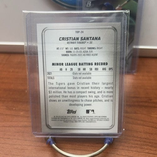 Lot(2)2022 Christian Santana Bowman Platinum Ice Foil Parel. +Base#TOP