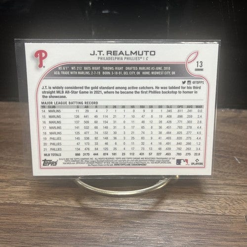 2022 Topps Chrome - #13 J.T. Realmuto Philadelphia Phillies
