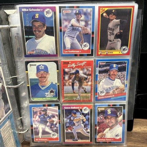Seattle Mariner 54 Card Lot No Duplicates Years 87-91 All Brands Some