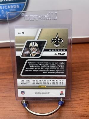 Derek Carr 2023 Panini Zenith Red Zone #73 New Orleans Saints