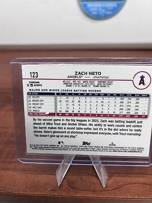 Zach Neto 2024 Topps Chrome Logofractor Edition #123 Los Angeles Angel