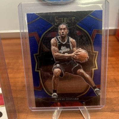 2023-24 Panini Select Kawhi Leonard Blue Cracked Ice Concourse Level #