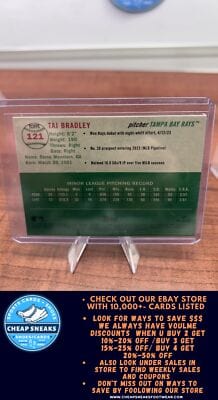 Taj Bradley RC 2023 Topps Chrome Platinum Anniversary #121 Tampa Bay R