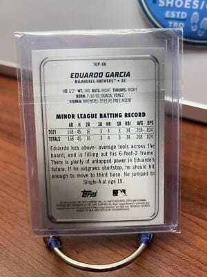 Eduardo Garcia 2022 Bowman Platinum Top Prospects #TOP-88 Milwaukee Br