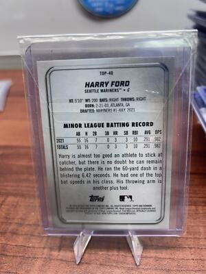 Harry Ford 2022 Bowman Platinum Top Prospects Ice Foilboard #TOP-40 Ma