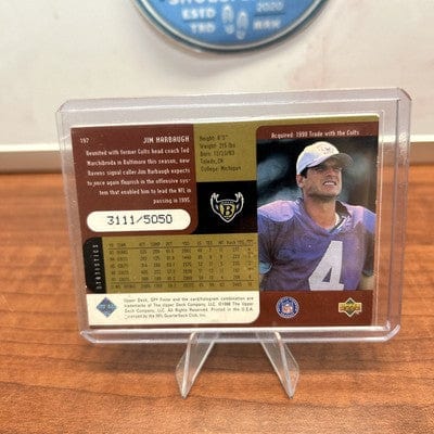 Jim Harbaugh 1998 Upper Deck SPx Finite Gold Refractor #197 Ravens /