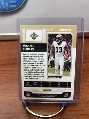Michael Thomas 2023 Panini Contenders Game Ticket Red #74 New Orleans