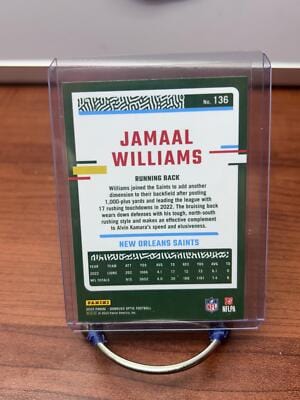 Jamaal Williams 2023 Donruss Optic #136 New Orleans Saints