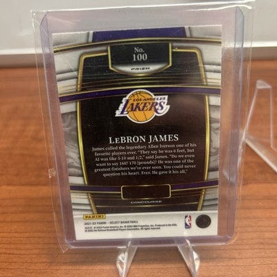 Lebron James 2021-22 Select Basketball Blue Shimmer Prizm #100 Concour