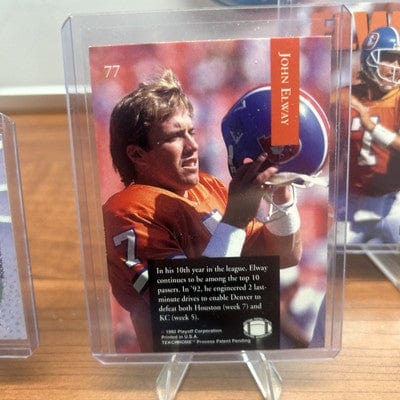 John Elway 5 Card Lot Denver Broncos 91-92 Upper Deck, 92 Topps Stad C