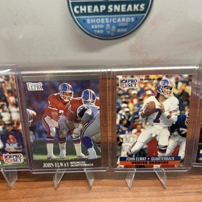 John Elway 5 Card Lot 1991 Fleet Ultra, 91-92 Pro Set Broncos