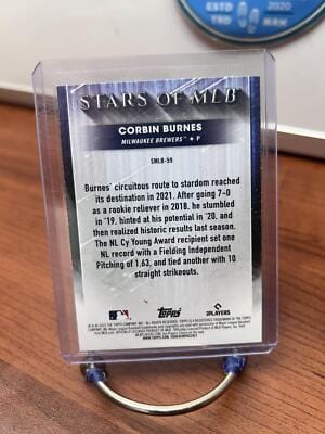 Corbin Burnes 2022 Topps Stars of MLB Chrome #SMLBC-59 Milwaukee Brewe
