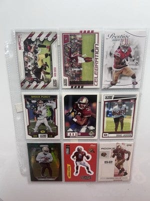 San Francisco 49ers Football Lot (9) Nick Bosa, Debo Samuel , Brock Pu