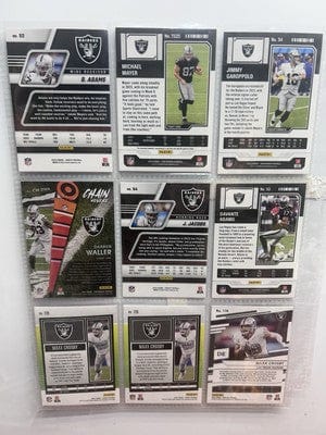 Oakland Las Vegas Raider Football Lot(9) 23 Panini Contenders ,23 Pani
