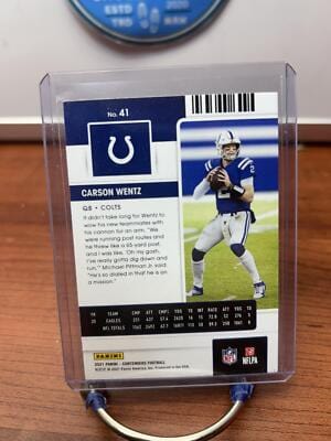 Carson Wentz 2021 Panini Contenders #41 Indianapolis Colts