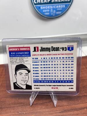 Ray Lankford 1993 Jimmy Dean #20 St. Louis Cardinals