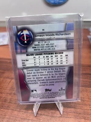 Simeon Woods Richardson SN,RC 2023 Bowman Platinum Pink #99 Minnesota
