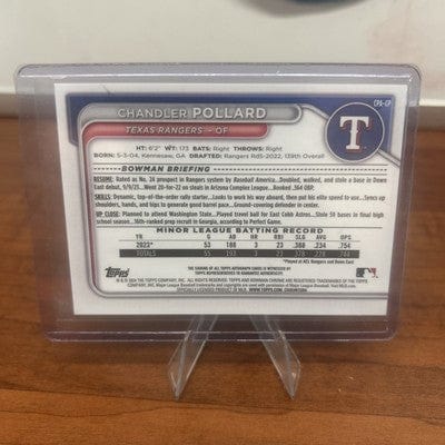 2024 bowman chrome baseball chandler pollard 1st chrome rookie auto #C
