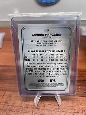 Landon Marceaux 2022 Bowman Platinum Top Prospects #TOP-26 Los Angeles