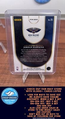 Jordan Hawkins 2023-24 Panini Select Neon Icon Silver Prizms #25 Pelic