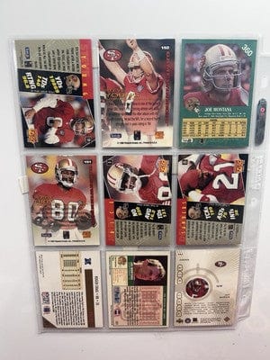 San Francisco 49ers Football HOF QB,WR Lot(9) Joe Montana, Steve You