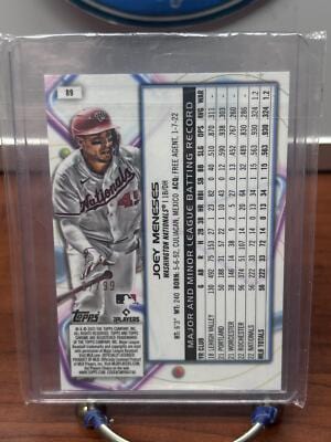 Joey Meneses 2023 Topps Chrome Cosmic Blue Moon Refractor #89 National