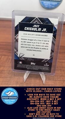 Jazz Chisholm Jr. 2022 Topps Fire #52 Miami Marlins