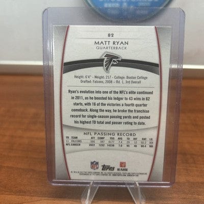 Matt Ryan 2012 Topps Platinum #82 Atlanta Falcons NFL Football Holofoi