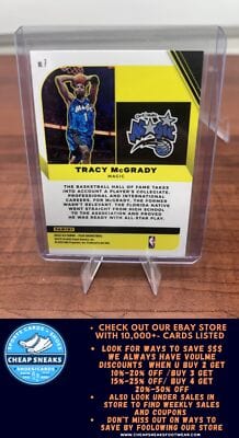 Tracy McGrady 2022-23 Panini Flux Hall Influx #7 Orlando Magic