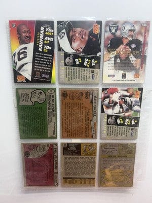 Okland Raiders Vintage Football Lot 1971,74,78,81 Topps+ 95 Sports Fli
