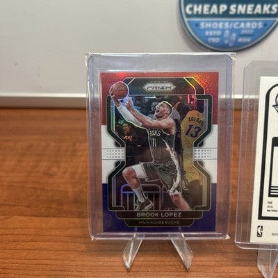 Brook Lopez 2021-22 Panini Prizm #134 Red White Blue Prizm Milwaukee B