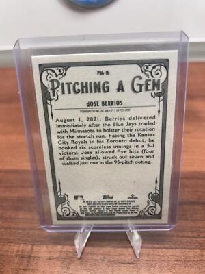 Jose Berrios 2022 Topps Allen & Ginter Pitching a Gem #PAG-16 Toronto