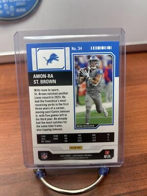 Amon-Ra St. Brown 2023 Panini Contenders Season Ticket Retail #34 Detr