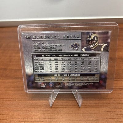 Marshall Faulk 2000 Fleer Metal Card #125 St. Louis Rams NFL HOF