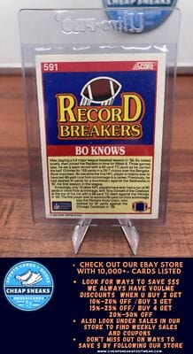 Bo Jackson 1990 Score #591 Los Angeles Raiders