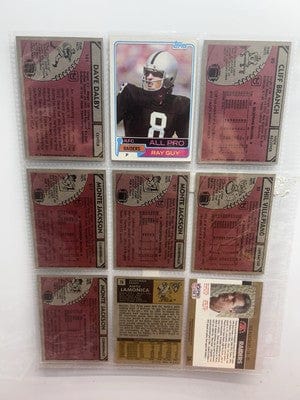 Oakland Raiders Vintage Lot 1980 Topps Football,71 Topps Monte Jackson