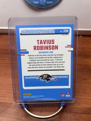 Tavius Robinson 2023 Donruss Optic Purple Shock #208 Baltimore Ravens