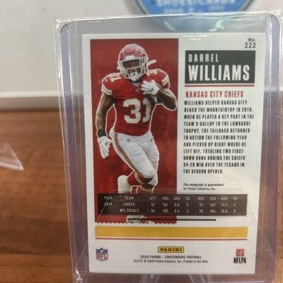 Darrel Williams 2020 Contenders Rookie Auto Arizona Cardinals