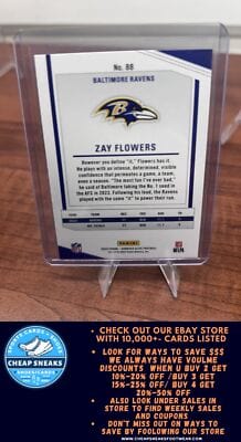 Zay Flowers 2024 Donruss Elite #88 Baltimore Ravens