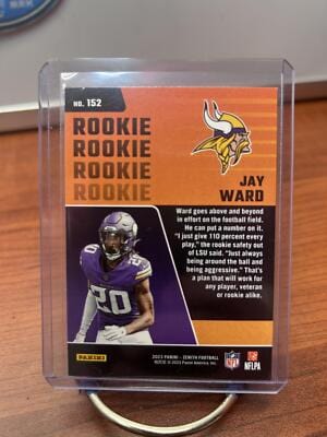 Jay Ward RC 2023 Panini Zenith Red Zone Parallel SP#152 Minnesota Viki
