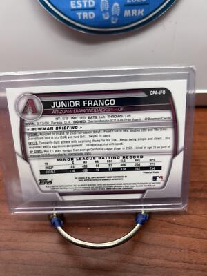 Junior Franco AU 2023 Bowman Chrome Chrome Prospect Auto #CPA-JFO Diam