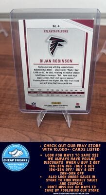Bijan Robinson 2024 Donruss Elite #4 Atlanta Falcons