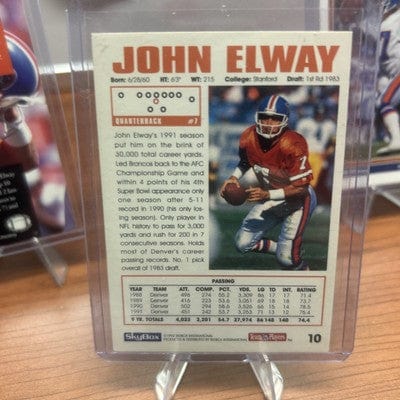 John Elway 5 Card Lot Denver Broncos 91-92 Upper Deck, 92 Topps Stad C