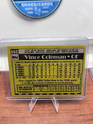 Vince Coleman 1990 Topps Doubleheaders #NNO St. Louis Cardinals