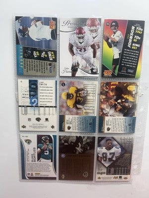 Jacksonville Jaguars Football Lot (9) R Johnson, Mark Burnell,J Smith,
